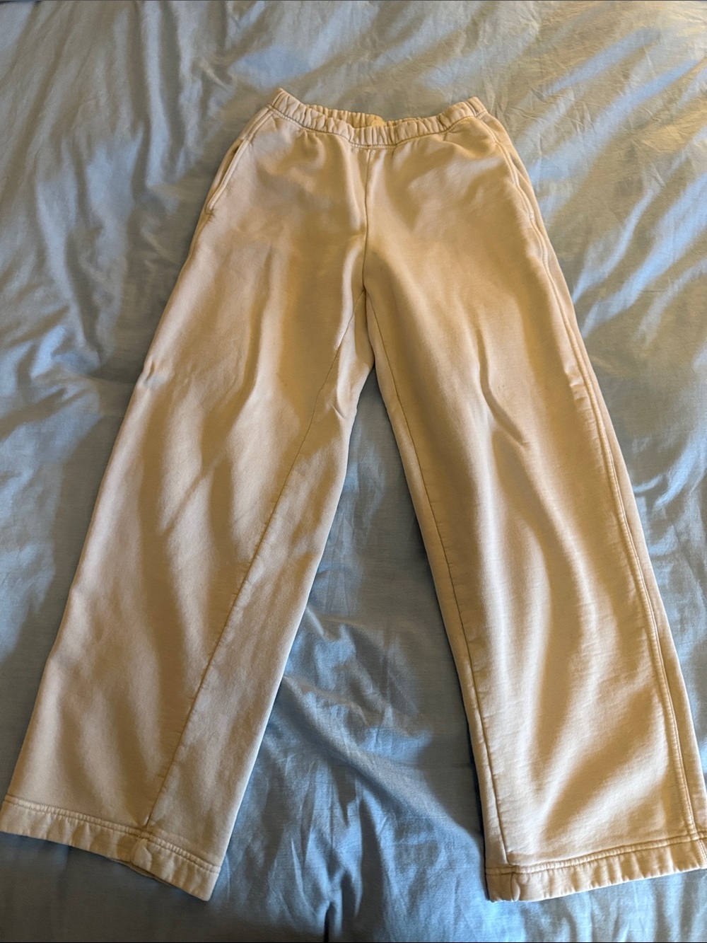 Wilfred Beige Wide Leg Track Pants